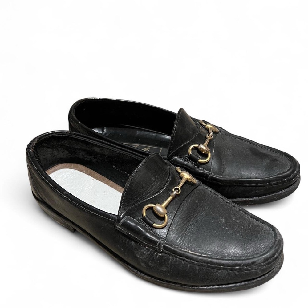 Men's Black Leather Loafers